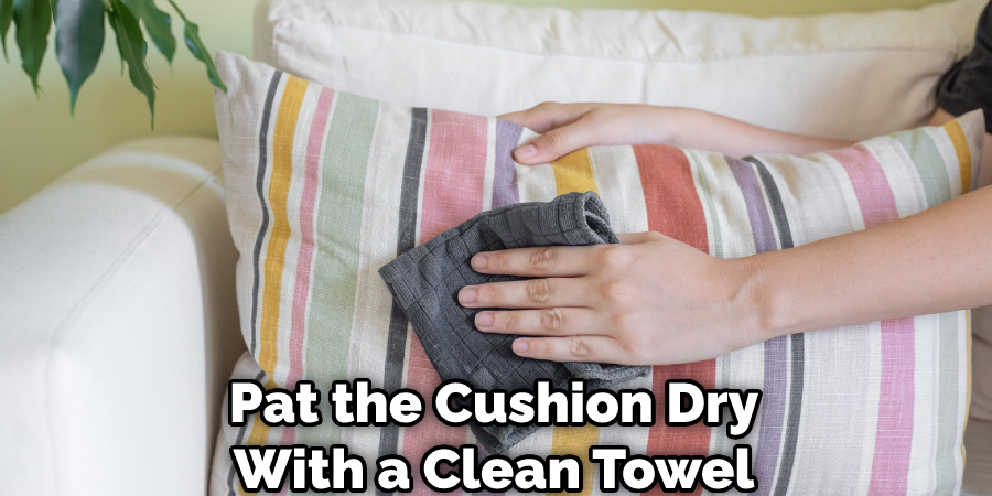 Pat the Cushion Dry With a Clean Towel