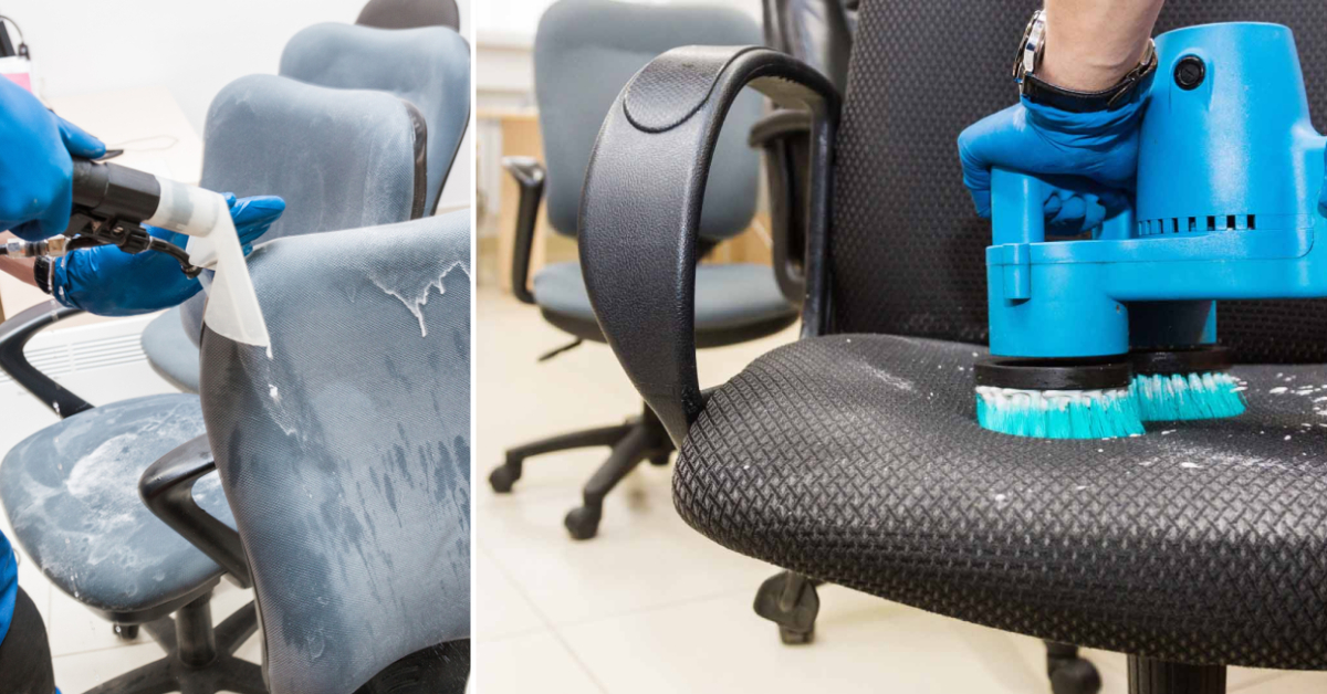 how to clean fabric office chair