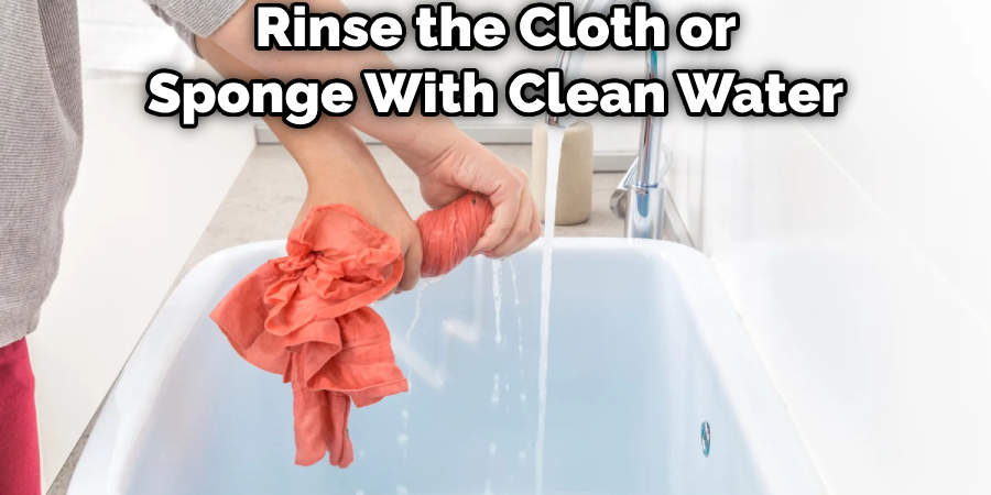 Rinse the Cloth or Sponge With Clean Water