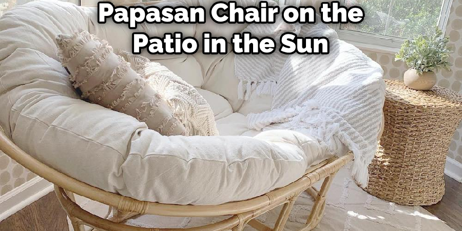 Papasan Chair on the Patio in the Sun