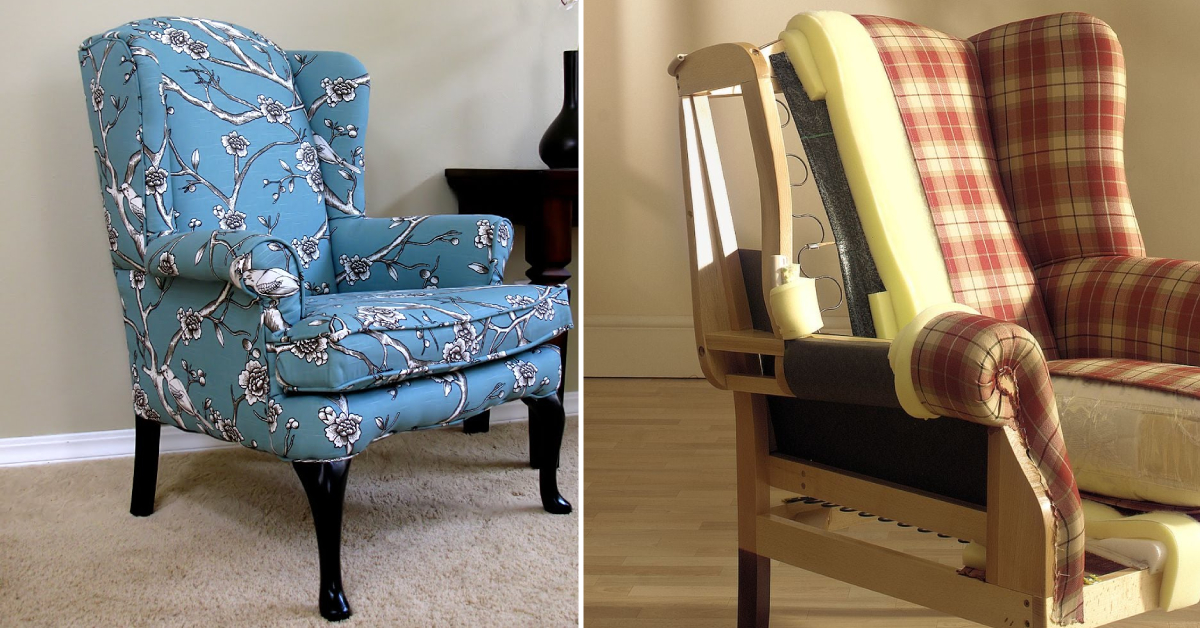 How to Reupholster Wingback Chair