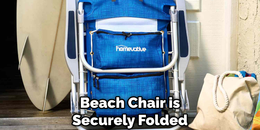 Beach Chair is Securely Folded